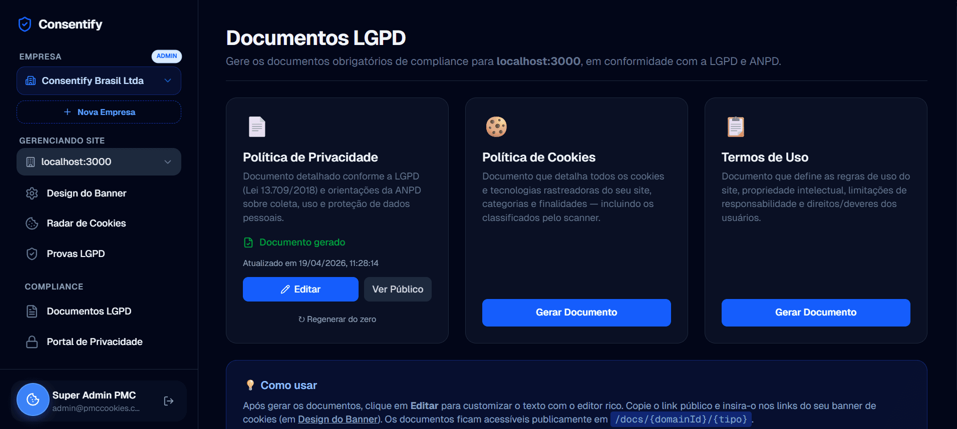 Evidências Imutáveis